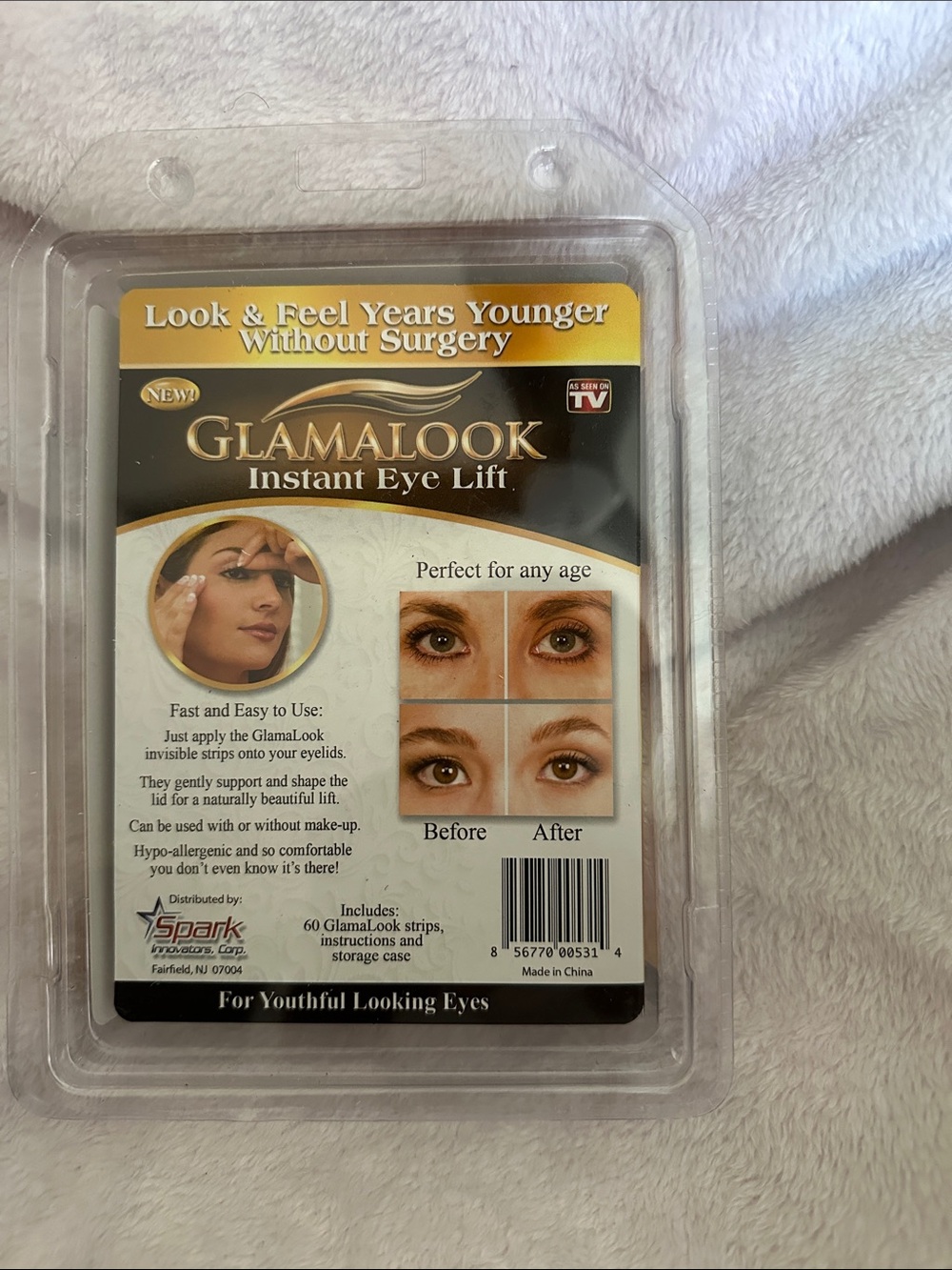 4 for $10 Glamalook Instant Eye Lift Strips - Cream/Gold - Picture 2 of 3